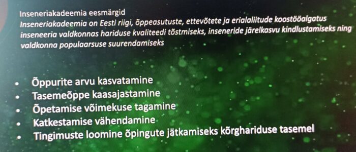 16 Inseneriakadeemia eesmärgid